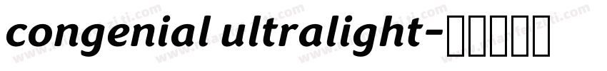 congenial ultralight字体转换